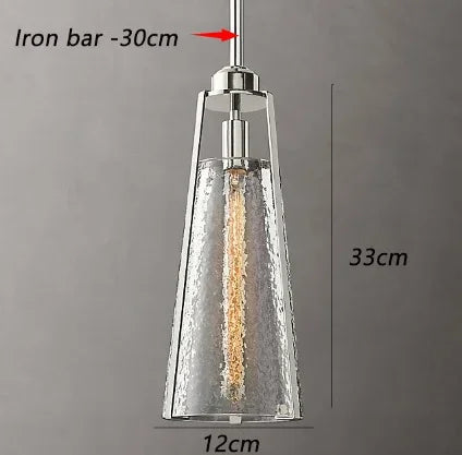 lustre en verre nordique style industriel pour décoration intérieure - vue 7 sur 10