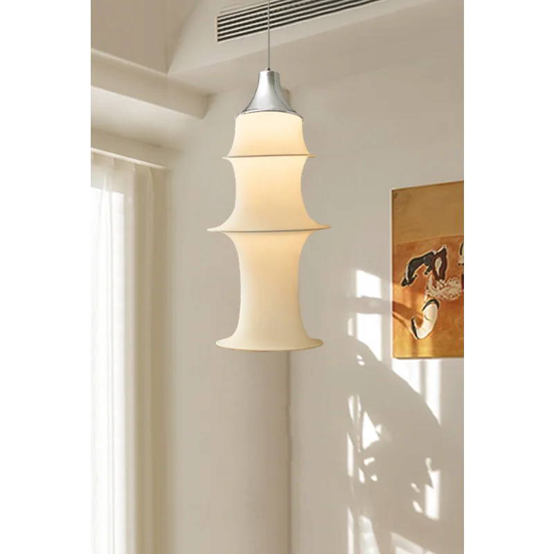 lustre en soie nordique wabi-sabi pour éclairage intérieur élégant - vue 3 sur 14