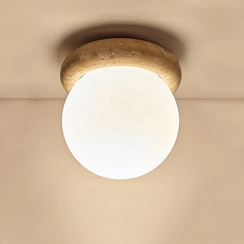 plafonnier wabi sabi japon décoration industrielle led travertin