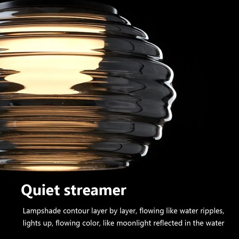 Lampe led suspendue gris fumé moderne intérieur 1/3 têtes