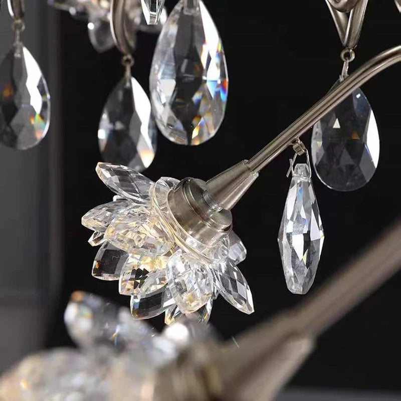 lustre led postmoderne en cristal nordique luxe g4 intérieur - vue 4 sur 5