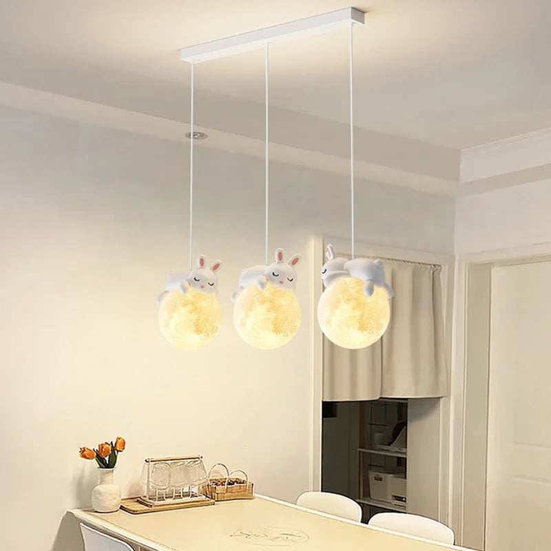 lustre ours/lapin décoratif salon/salle manger - vue 4 sur 11