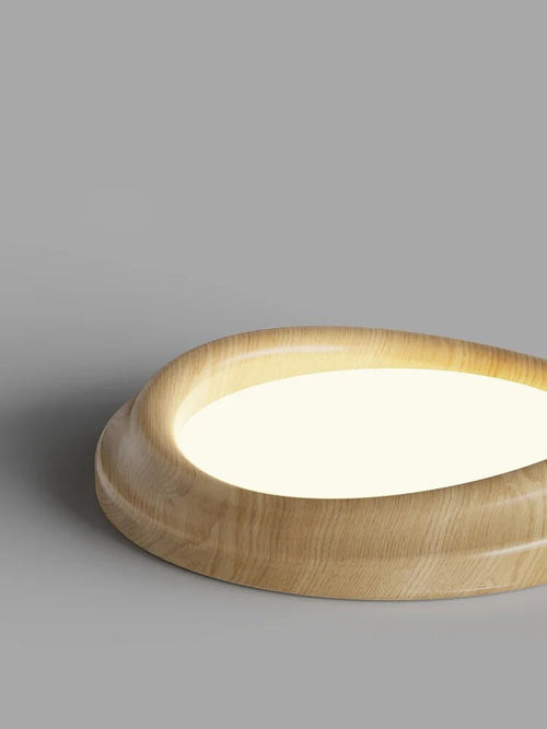 plafonnier imitation noyer crème maison - vue 5 sur 11
