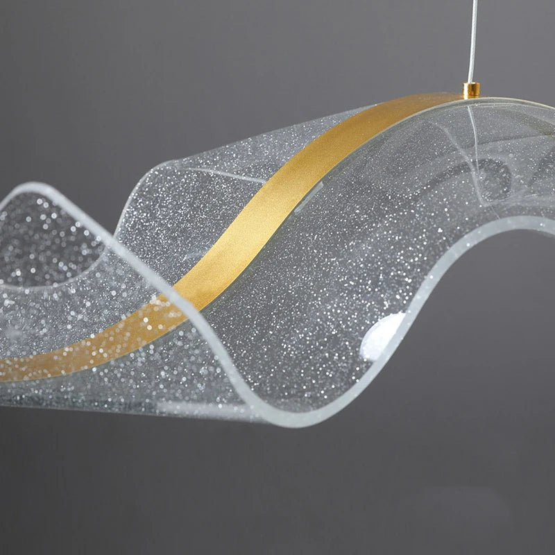 plafonnier led suspendu style art déco en fil acrylique réglable