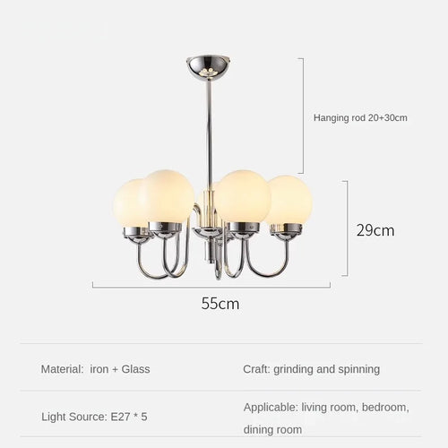suspension minimaliste en verre et fer pour espaces modernes - vue 9 sur 9