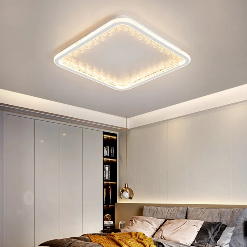 plafonnier moderne à leds avec télécommande design créatif intérieur - vue 5 sur 16