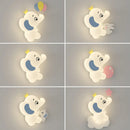 appliques murales led mignonnes en forme d'éléphant pour enfants