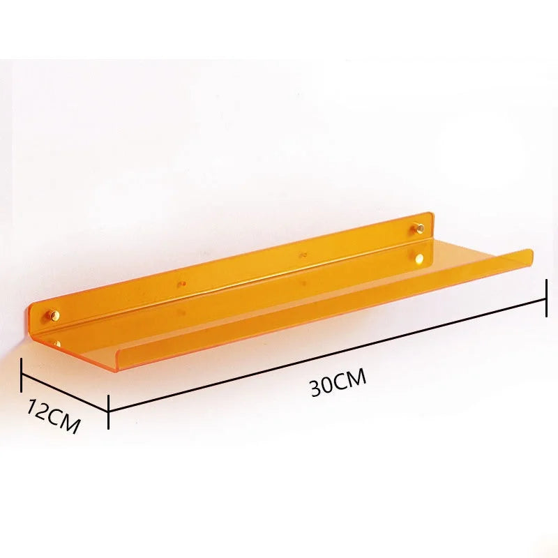 étagère murale flottante en acrylique transparent pour rangement organisé - vue 32 sur 57