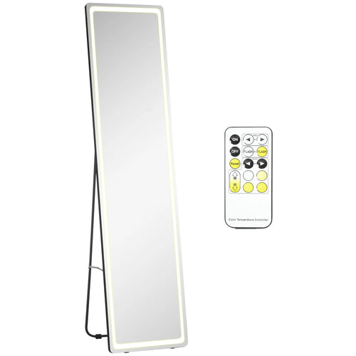 HOMCOM wall mirror full body standing mirror with LED lights 40x37x157.5 cm