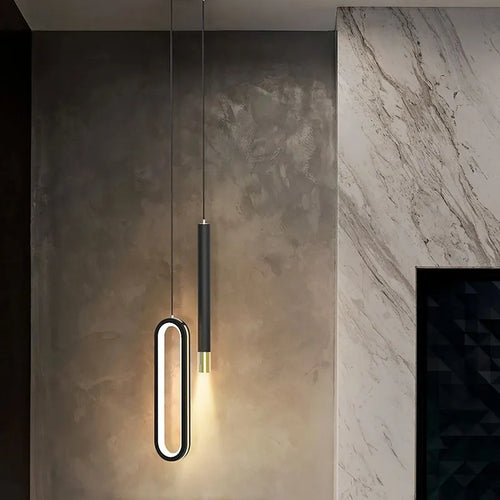 Nordic minimalist LED chandelier for home - vue 3 sur 9