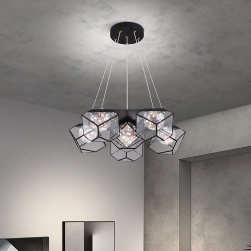 lampe de salon nordique rubik's cube étoilé luxueuse moderne