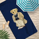 Serviette de plage séchage rapide motif oursons anime