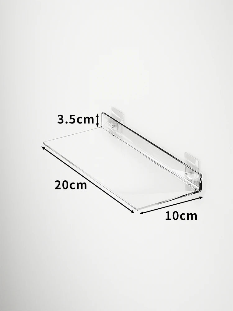 étagère murale flottante en acrylique transparent pour rangement organisé - vue 24 sur 57