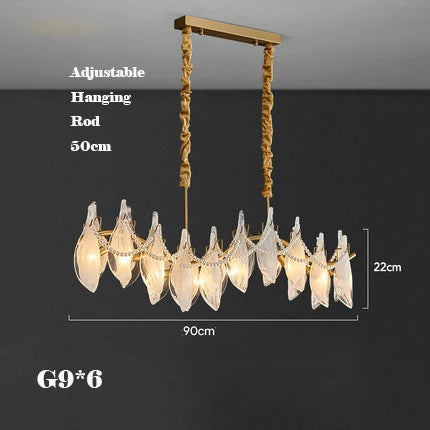 lustre en verre dépoli créatif design moderne élégant en perles - vue 8 sur 10