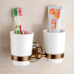 ensembles daccessoires en laiton massif pour salle de bain rétro - vue 18 sur 20