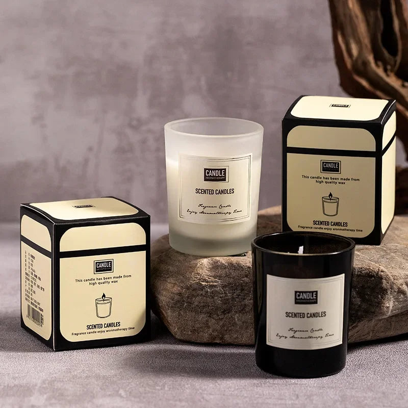bougie aromathérapie parfumée plantes européennes pour air pur et décoratif - vue 3 sur 19