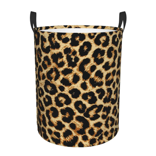 panier à linge imprimé léopard grand rangement pliable pour vêtements - vue 17 sur 17