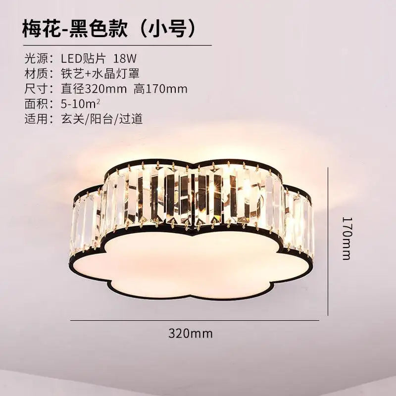 plafonnier moderne en cristal style européen lampes créatives à led - vue 9 sur 12