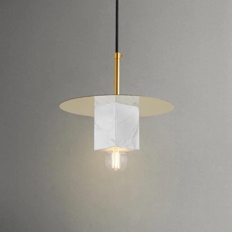 Nordic marble chandelier minimalist creative design for modern decor - vue 7 sur 7