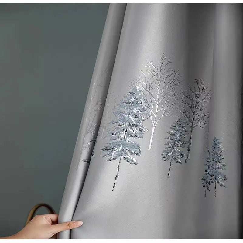 Rideau jacquard épais occultant sur mesure pour chambre - vue 8 sur 9