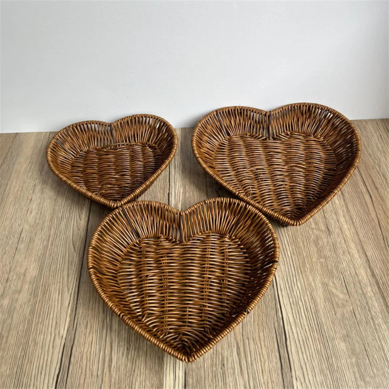 panier en rotin tissé pour fruits et rangement décoratif - vue 3 sur 12