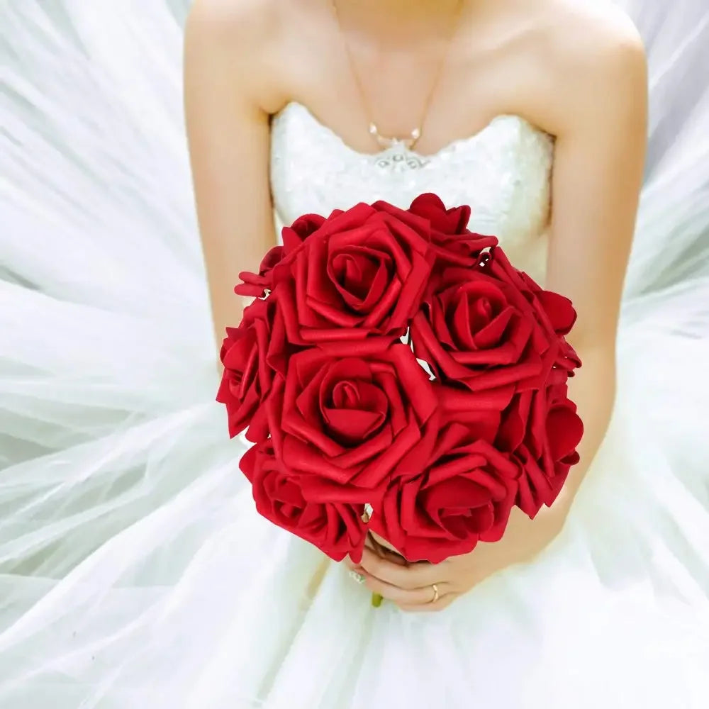 lot de 25 roses artificielles pour décorations de mariage et fêtes - vue 6 sur 11