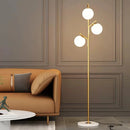 Modern glass floor lamps LED round spheres minimalist standing lighting E27
