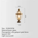 lampe de jardin classique en laiton éclairage extérieur étanche rétro