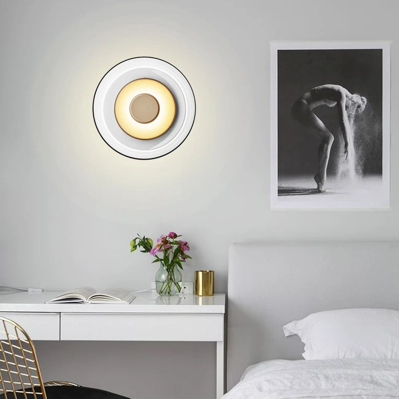 Applique murale intérieure nordique moderne en verre Led bol éclairage salon chevet applique murale couloir escaliers allée balcon décor lampes - vue 4 sur 9
