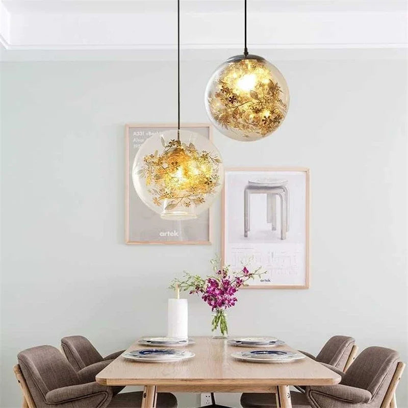 suspension nordique en verre pour décoration lumineuse - vue 3 sur 8