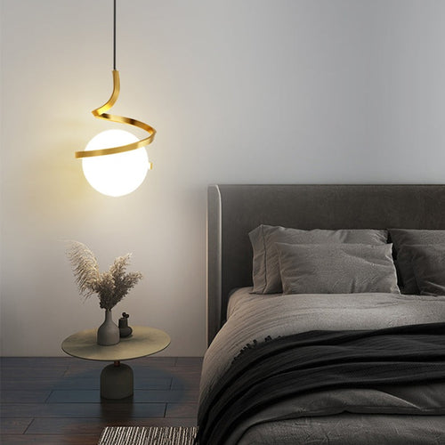 Suspension design LED minimaliste ondulé Polino - vue 3 sur 7