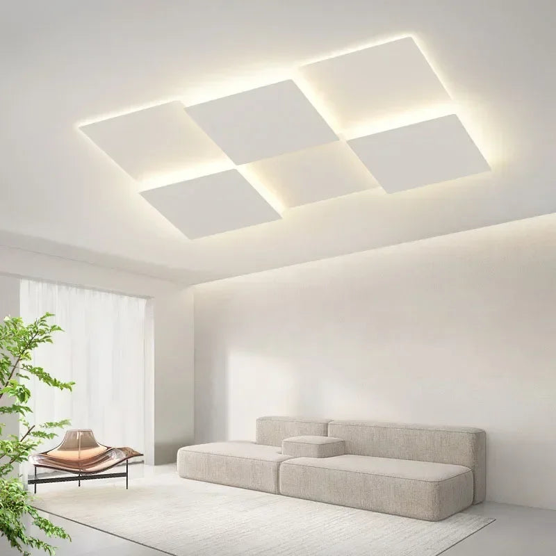 Plafond moderne à LEDs Lustre lampe pour salon salle à manger chambre balcon décor à la maison intérieur Intelligent luminaire Lustre - vue 7 sur 10