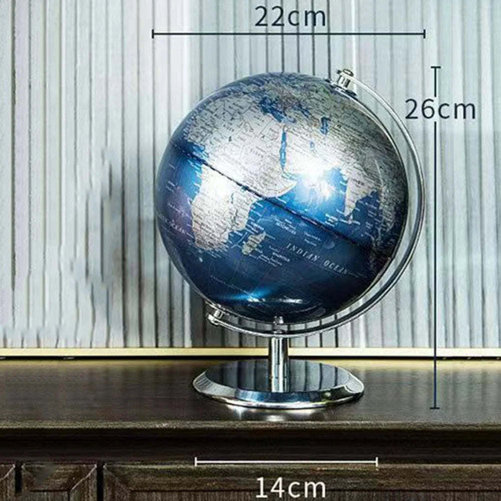 globe rotatif en métal style européen ornement créatif de luxe - vue 8 sur 8