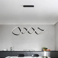 Minimalist spiral LED chandelier home decor indoor lighting