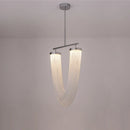 lustre art déco led dimmable en aluminium doré design élégant moderne