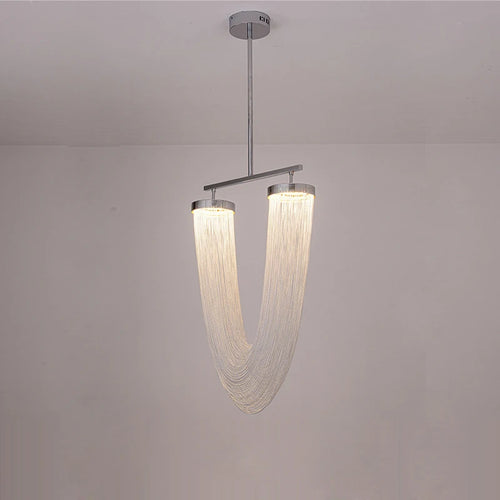 lustre art déco led dimmable en aluminium doré design élégant moderne