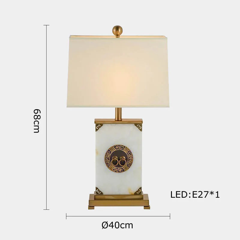 lampe à poser rétro en tissu marbré pour décoration intérieure - vue 14 sur 21