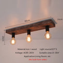 Vintage créatif lustre en bois lampe en bois massif plafonnier Restaurant salon couloir café plafonnier