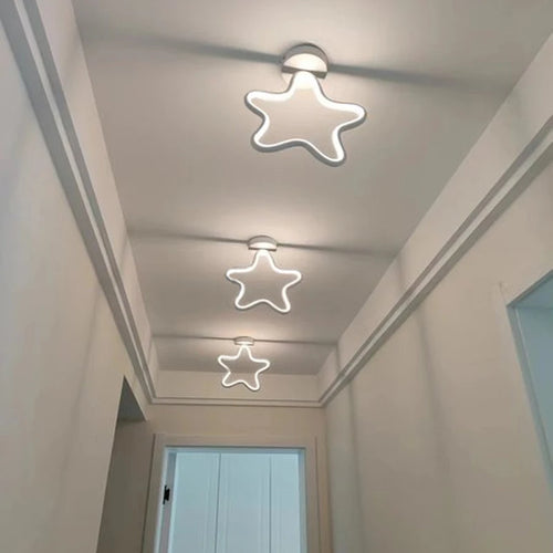 plafonnier led encastré moderne étoile allée salon entrée - vue 2 sur 12
