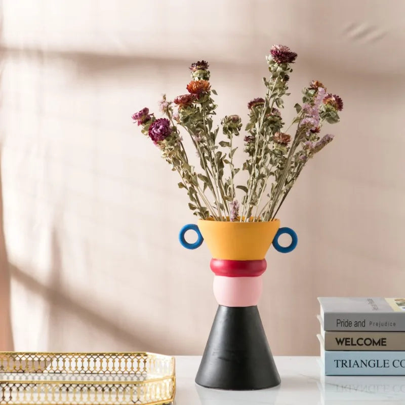 vase en céramique moderne pour décoration florale élégante - vue 4 sur 8