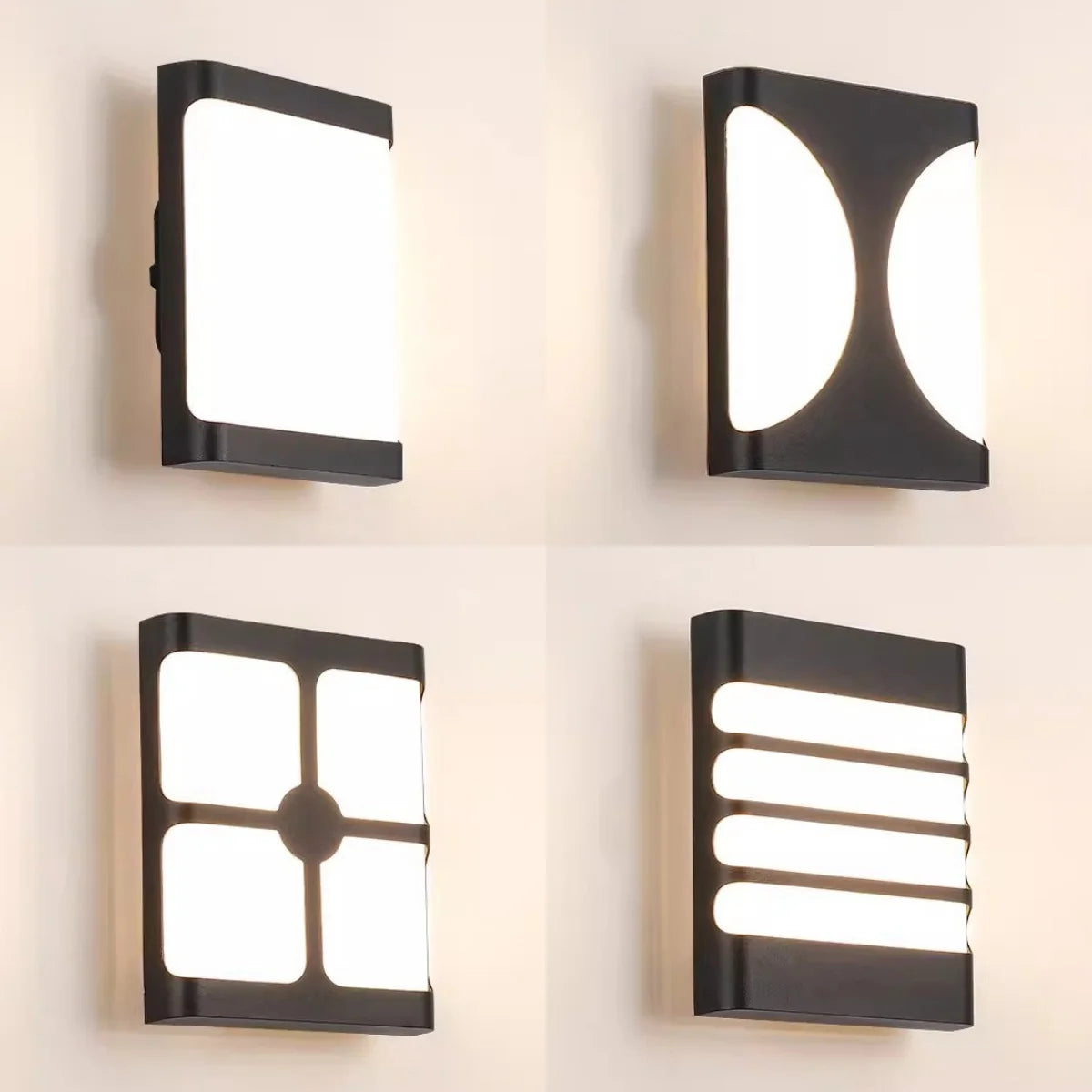 applique murale led extérieure moderne et étanche pour jardin et allée - vue 6 sur 10
