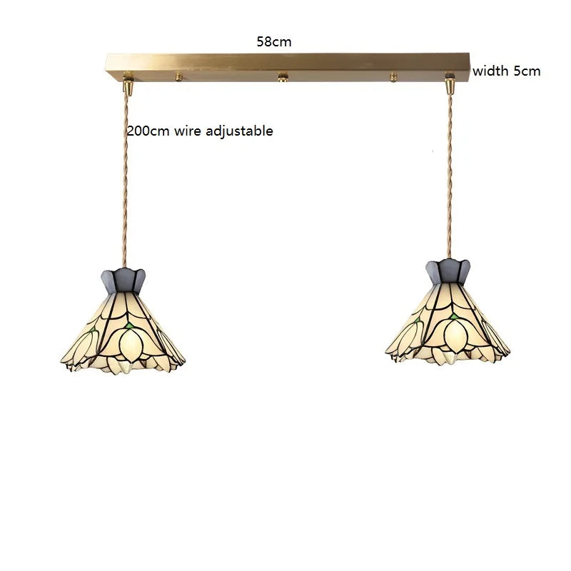 suspension fleur verre cuivre nordique moderne led iwhd europe syle - vue 22 sur 26