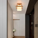 Nordic style minimalist solid wood solar ceiling light