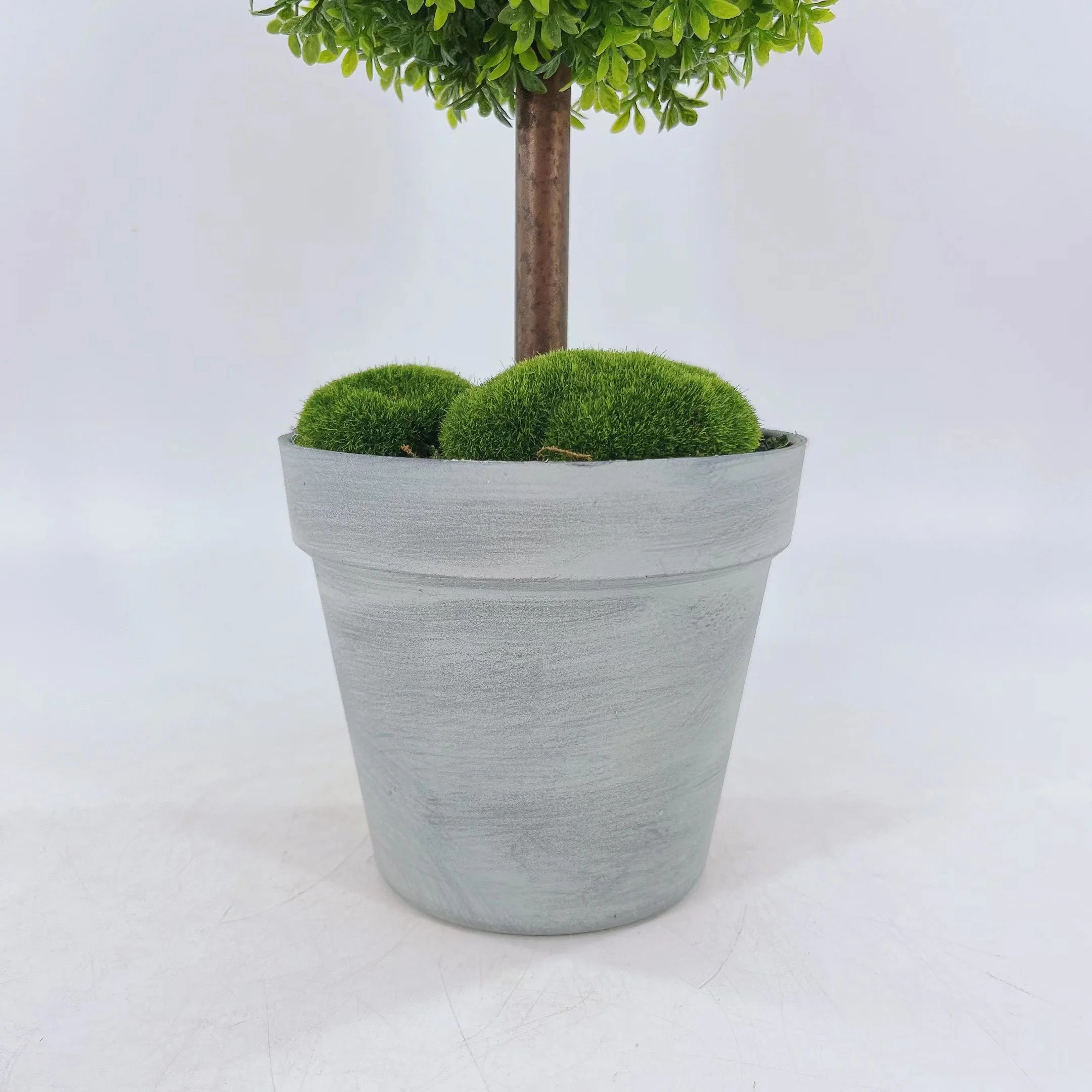 buisson artificiel en pot double boule décoratif pour intérieur et extérieur - vue 7 sur 7
