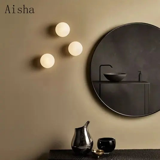 applique murale moderne en verre doré pour intérieur décoratif - vue 3 sur 8