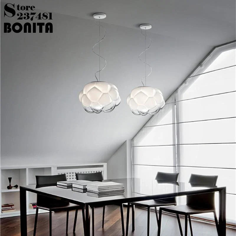 suspension en verre à bulles style moderne et épuré - vue 4 sur 5