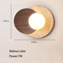 applique murale nordique à led en pierre et bois