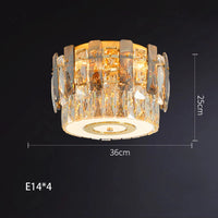 lustre led dimmable en verre cristal rond argent moderne
