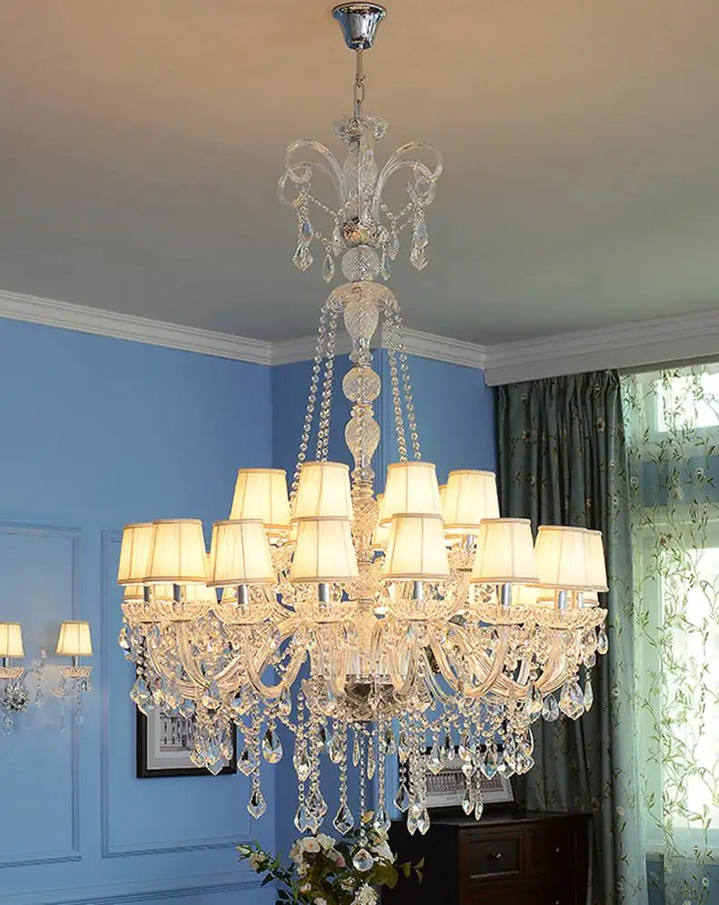 lustre en cristal à led design nordique pour un éclairage élégant - vue 8 sur 8