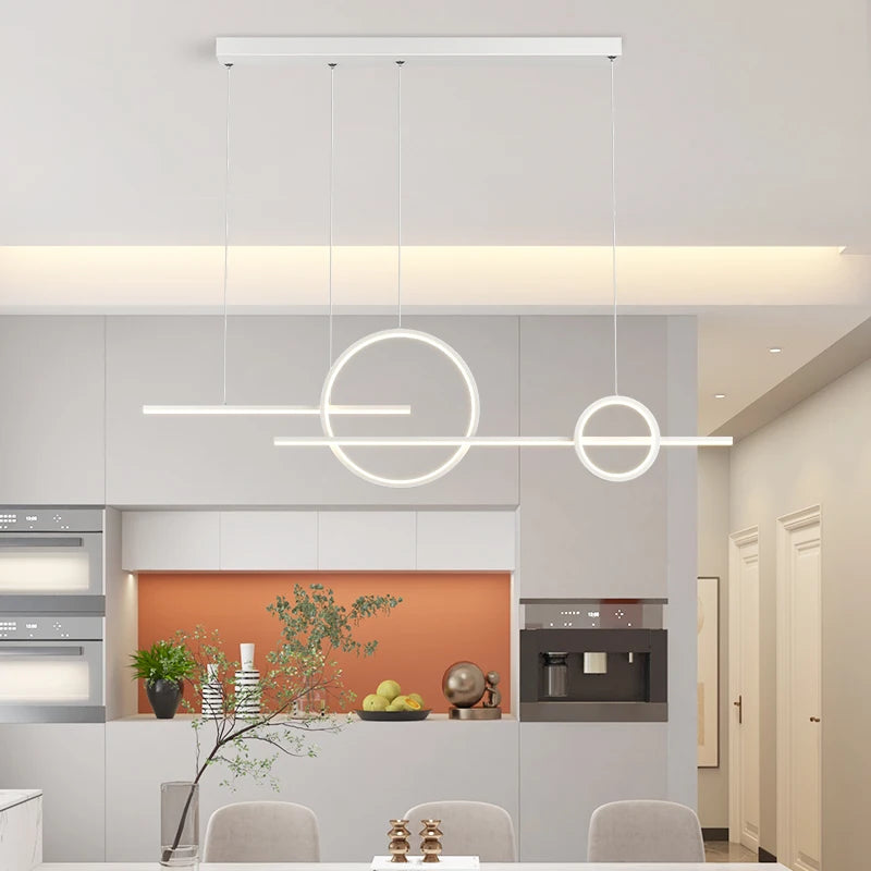 "qiyimei lampe suspension led pour bar et décoration intérieure" - vue 5 sur 10